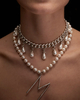 Maria Nilsdotter Necklace Chunky Chain Pearls  Silver ONESIZE