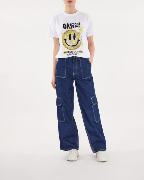 T-shirt Basic Jerset Smiley Vit 2