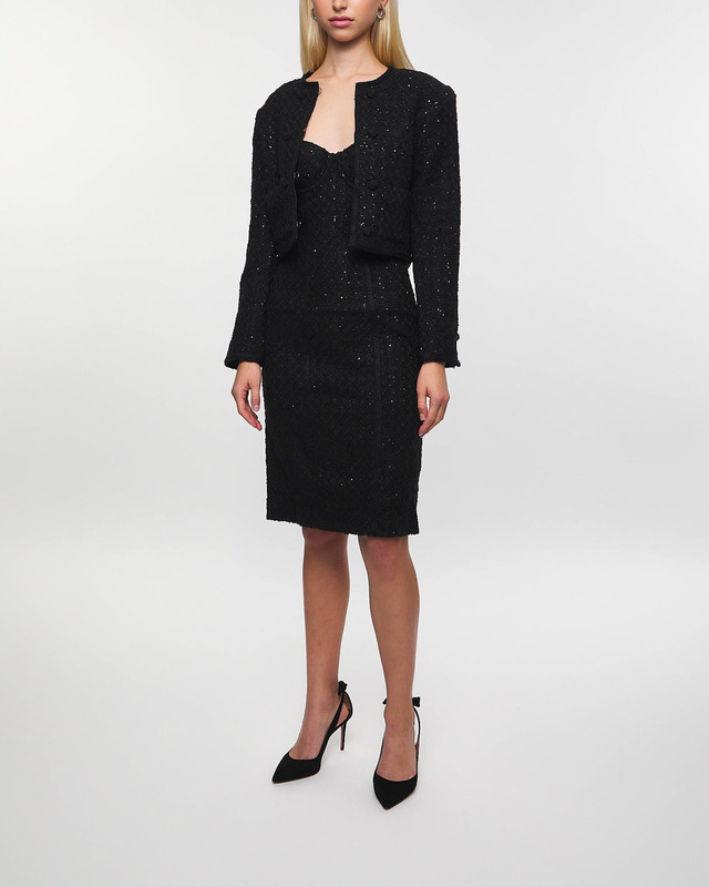 ROTATE Birger Christensen Klänning Boucle Midi  Svart 38