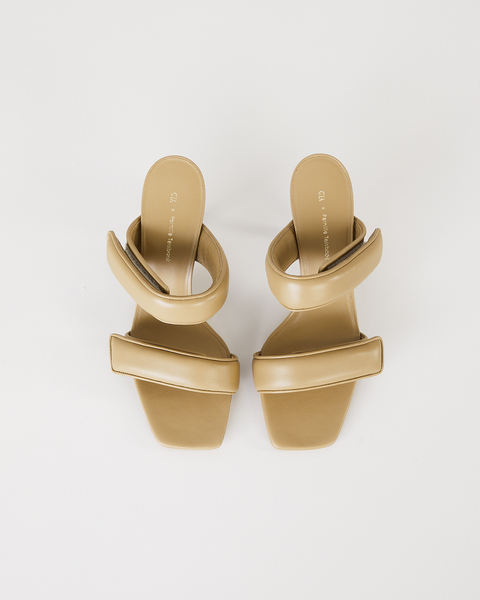 Sandal two strap matte lamb Brun 2