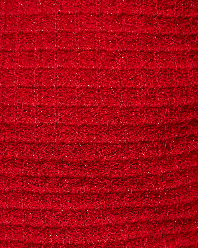 Self-Portrait Kofta Textured Knit Röd L