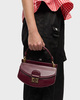 GANNI Väska Apo-G Mini Top Handle Box Burgundy  ONESIZE