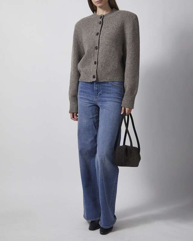 RÓHE Cardigan Statement Mouliné Taupe 40