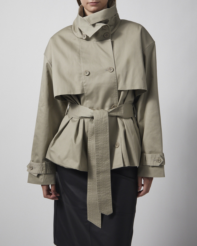 ROTATE  Jacket Short Trench Coat Grey 36