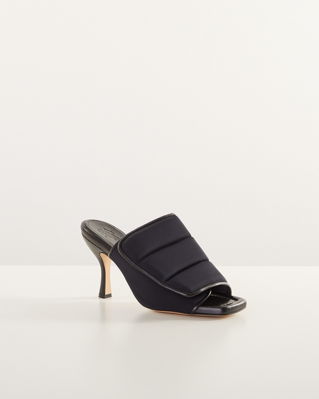 Gia Borghini Heel GIA4 Puffy Mule Svart EUR 38