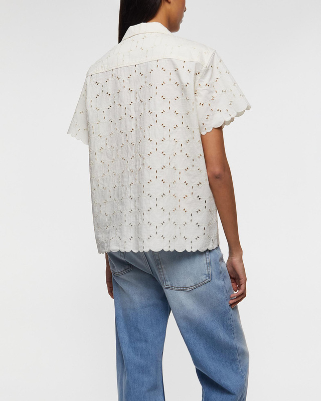 Moncler Skjorta Broderie Anglaise  Natural IT 40 (EUR 34)
