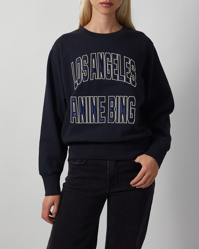 Anine Bing Sweatshirt Harry Shrunken Vintage Black  Vintage black M