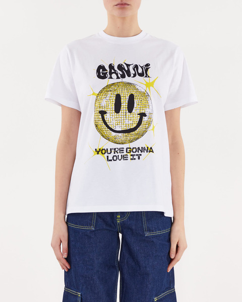 T-shirt Basic Jerset Smiley Vit 1