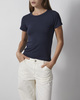 Wakakuu Icons T-Shirt Baby Tee Modal Navy L