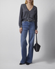 Frame Jeans Le Slim Palazzo Long Gossamer Washed Blue 28
