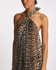 Ganni Dress Chiffon Halterneck Leopard 40