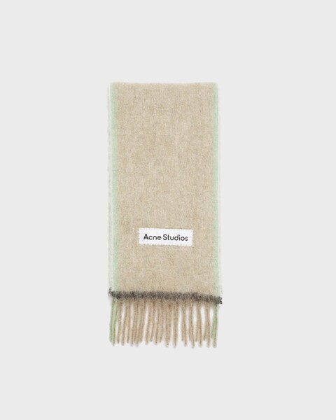 Wool Mohair Scarf Beige/grå ONESIZE 1