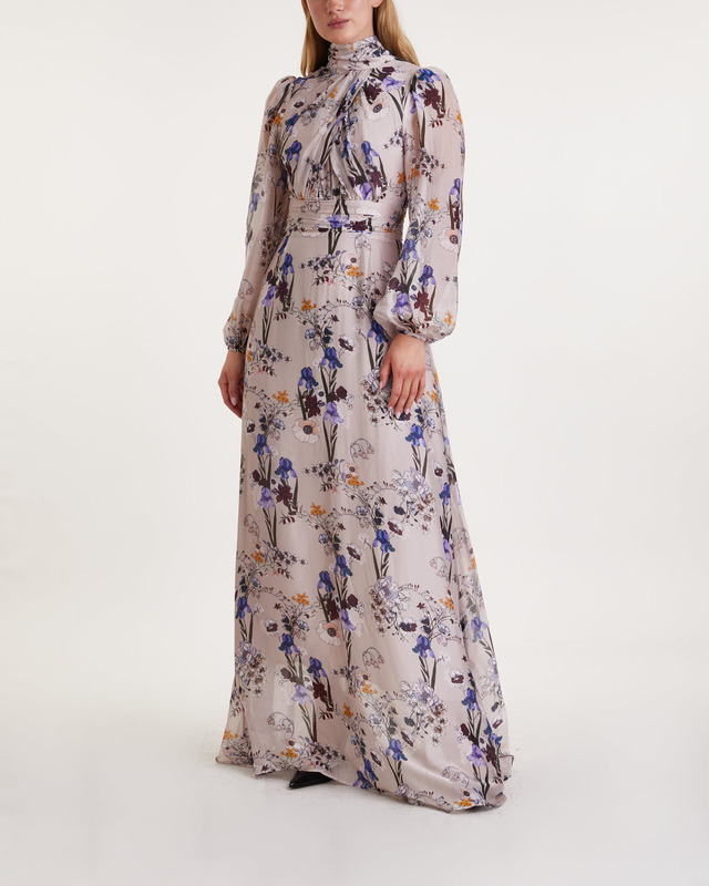 Malina Dress Valerie open back silk Multicolor XL