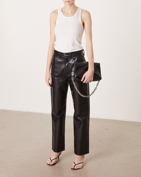 Leather pants Recycled Leather 90's Pinch Waist Svart 1