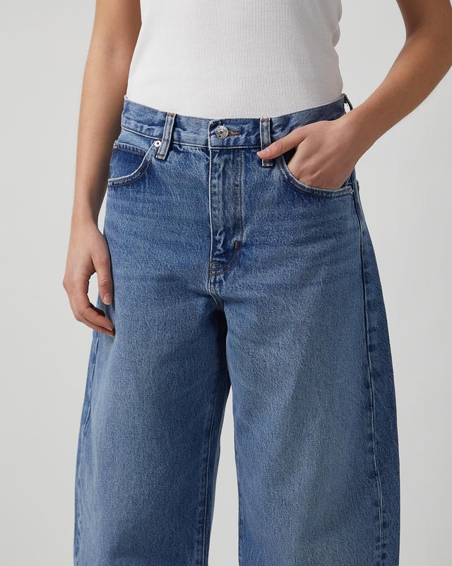 Frame Jeans The Bubble Crop Rapture Raw Light blue wash 28