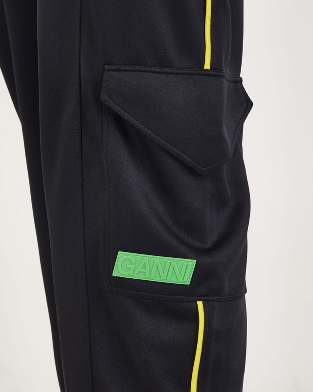 Ganni Pants Sporty Jersey Loose  Svart 42