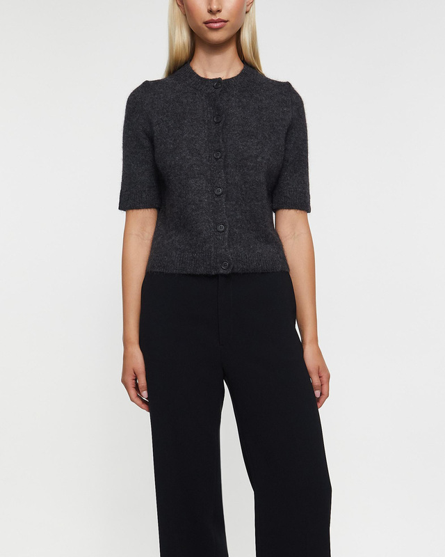 Dagmar Top Brushed Cardigan  Grey melange XS