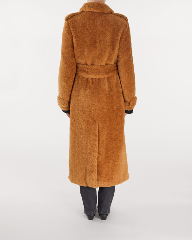 Stand Studio Jacke Towa Faux Fur Trench Nougat 36