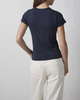 Wakakuu Icons T-Shirt Baby Tee Modal Navy L