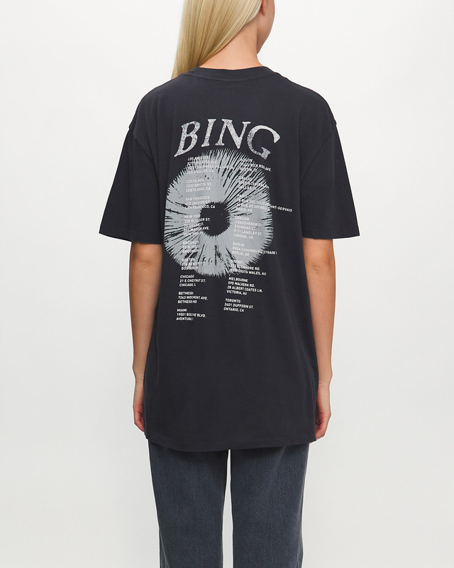 ANINE BING T-Shirt Walker Tee Band Vintage black M