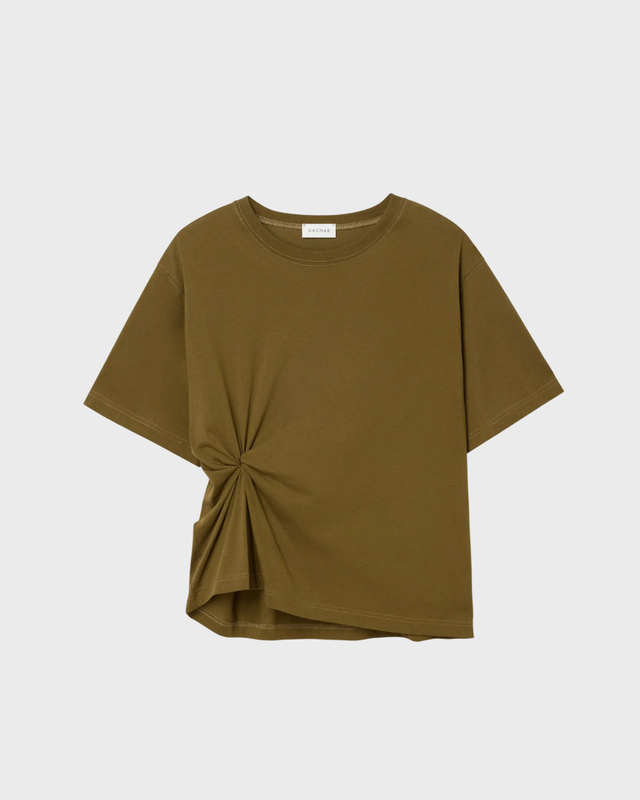 Dagmar T-skjorte Knot Dark Green XS