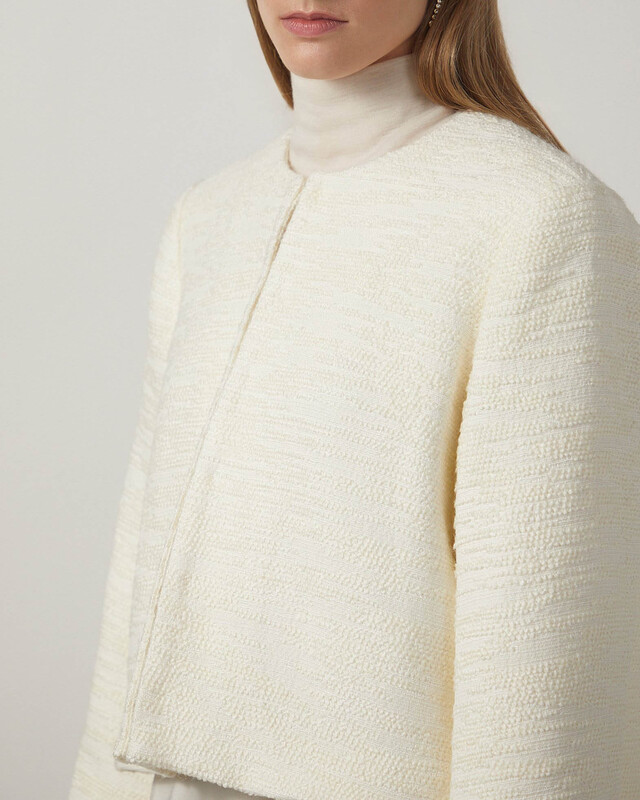 Malina Blazer Ruthie Cropped Boucle Vanilla XS