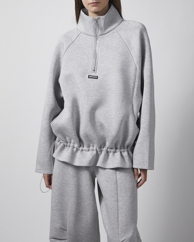 ROTATE  Jacket Scuba Half Zip Grey Melange M