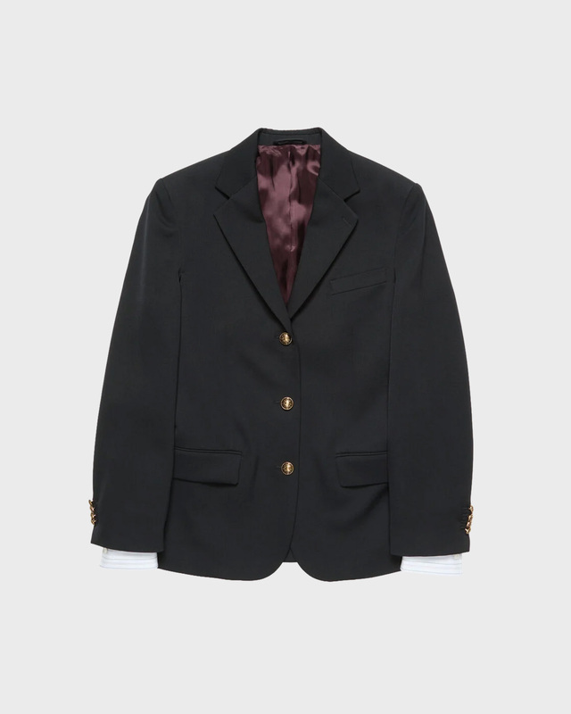 Acne Studios Blazer Wool Layered Navy 36