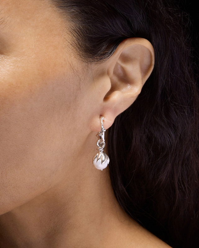 Maria Nilsdotter Earring Bud Hoop Silver ONESIZE