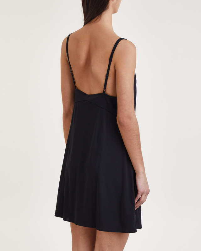 SKIN Klänning Mara Slip Svart 0 (XS)