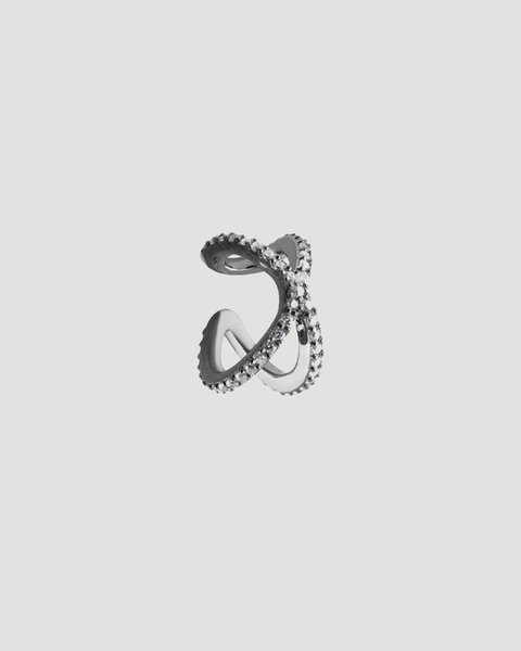 Earring Cross Ear cuff Svart ONESIZE 1