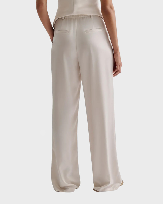 Malina Byxor Sarah Elastic Waist Satin Vanilla 36