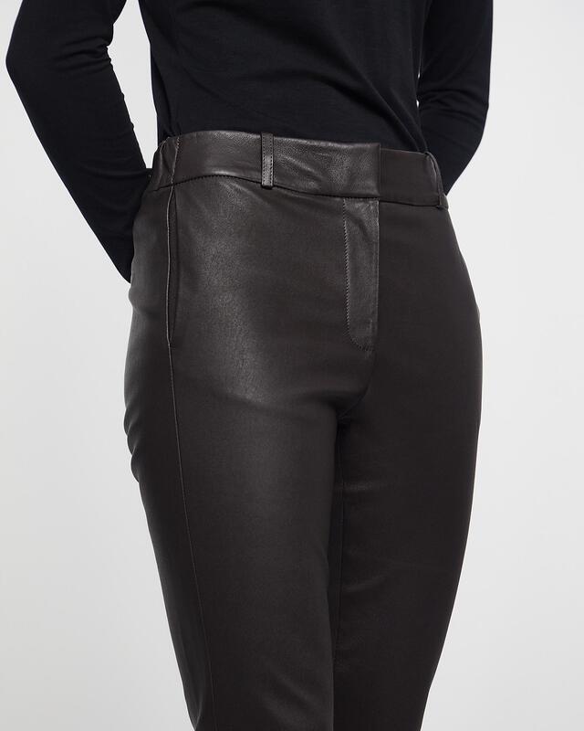 Wakakuu Icons Trouses Stretch Leather Pants Brun 32