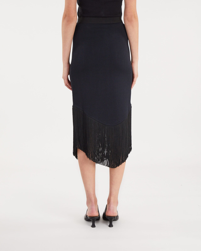 Teurn Studios Skirt Fringes Black L