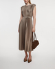 JOSEPH Dress Volta Knit Weave Plissé Beige/brun 40