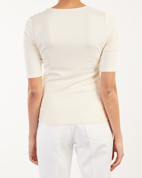 Topp Elbow Slv Crew Creme 2