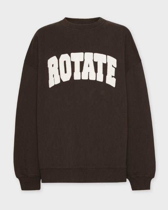ROTATE Birger Christensen Tröja Heavy Sweat Crewneck Mole S
