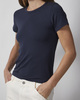 Wakakuu Icons T-Shirt Baby Tee Modal Navy L