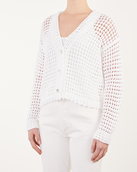 Kofta Crochet Cardigan Vit 1