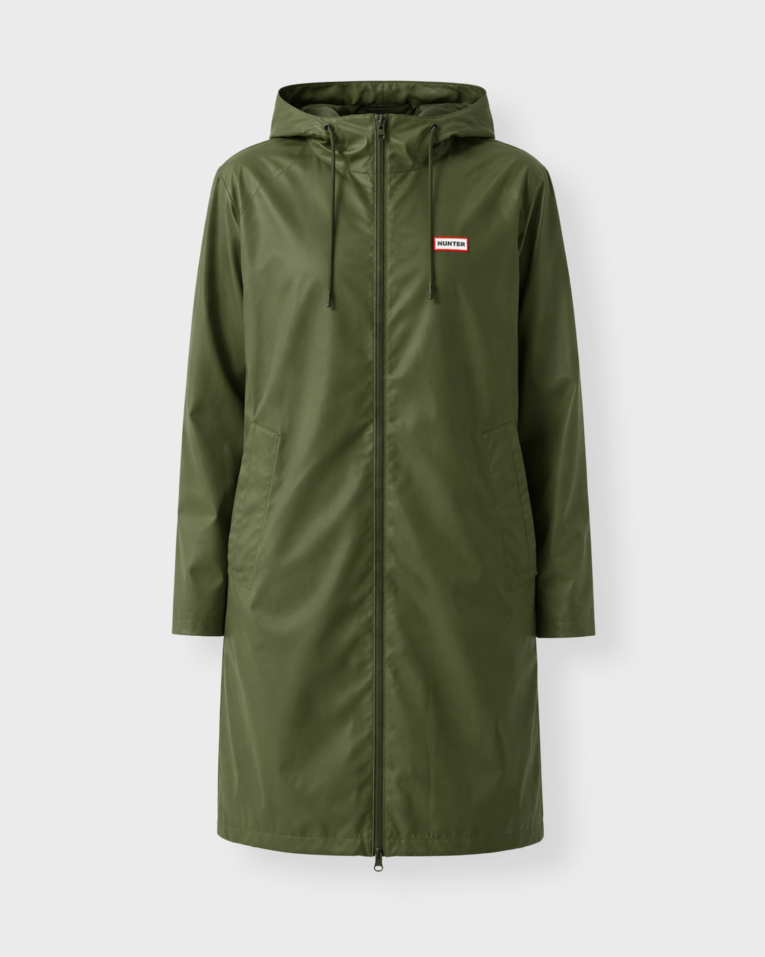 Hunter Women's Dark Green Coat Andrea Pu Rain M
