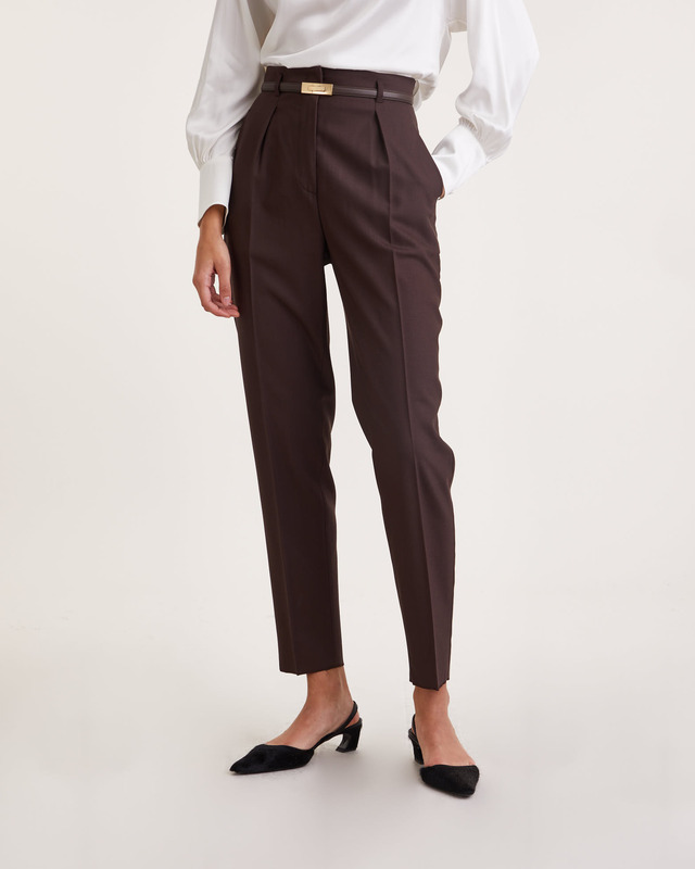 Max Mara Studio Byxor Briose Grå/brun IT 38 (EUR 34)
