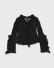Acne Studios Blouse Sheer Ruffle  Black 38