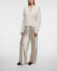 Almada Label  Tröja Kaia V-Neck Cashmere Creme XS