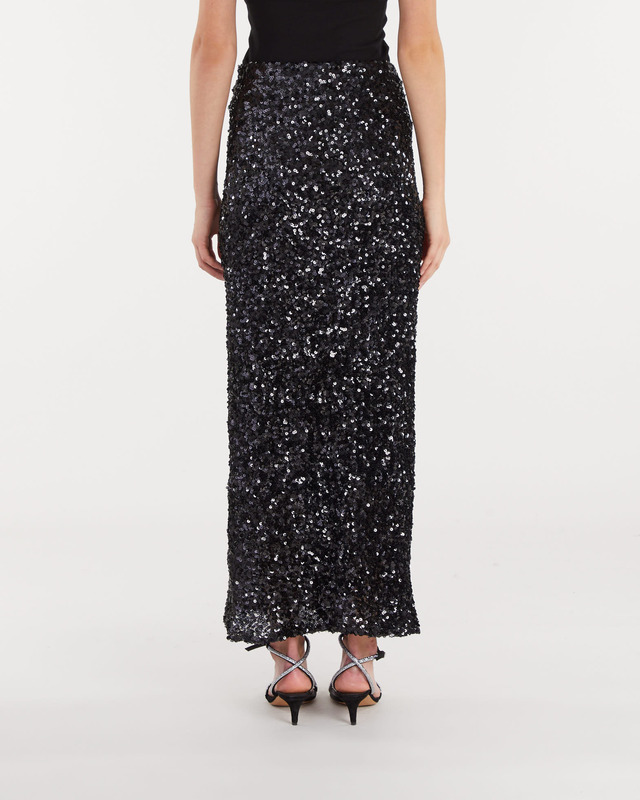 Wakakuu Icons Skirt Chloe Long Sequin  Black L