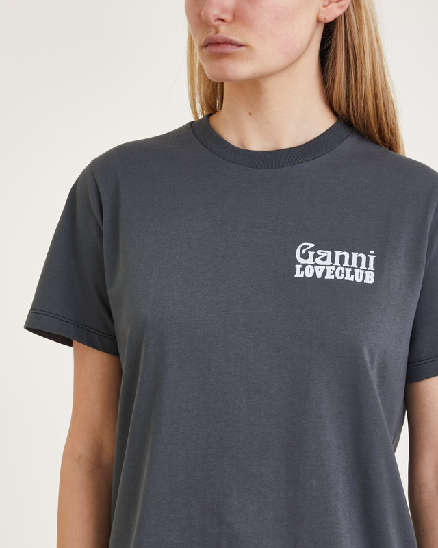 Ganni T-Shirt Loveclub Relaxed Svart M