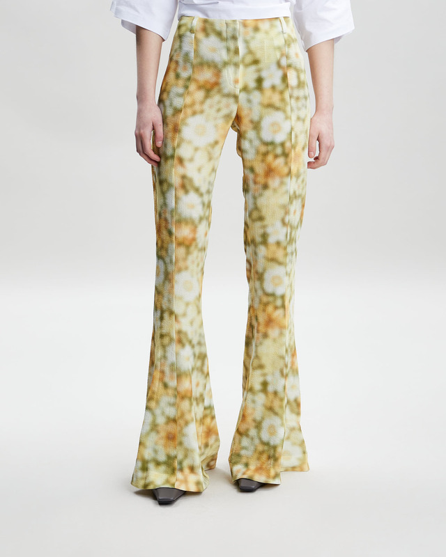 Acne Studios Byxor Bootcut Fluid Print  Grön 34