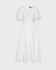 ROTATE Birger Christensen Klänning Puff Sleeve Midi  Vit 42