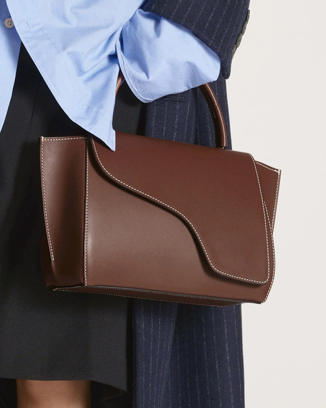 ATP Atelier Bag Arezzo Canella Contrast Stitch Brun ONESIZE