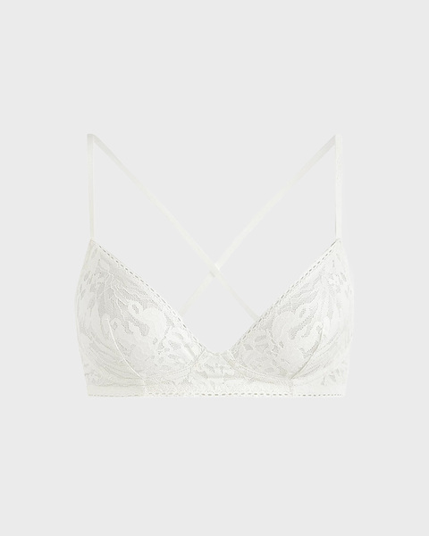 Unlined Bralette Ivory 1