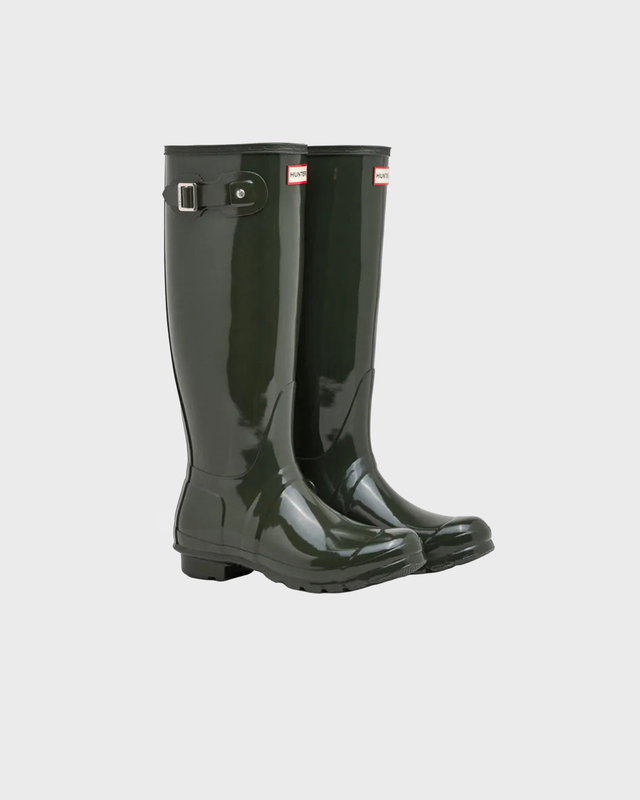 Hunter Støvle Original Tall Gloss Dark Green 7